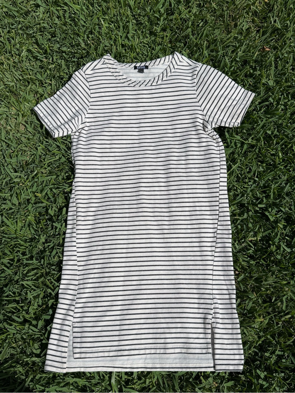 Buffalo David Bitton Black & White Striped T-shirt dress